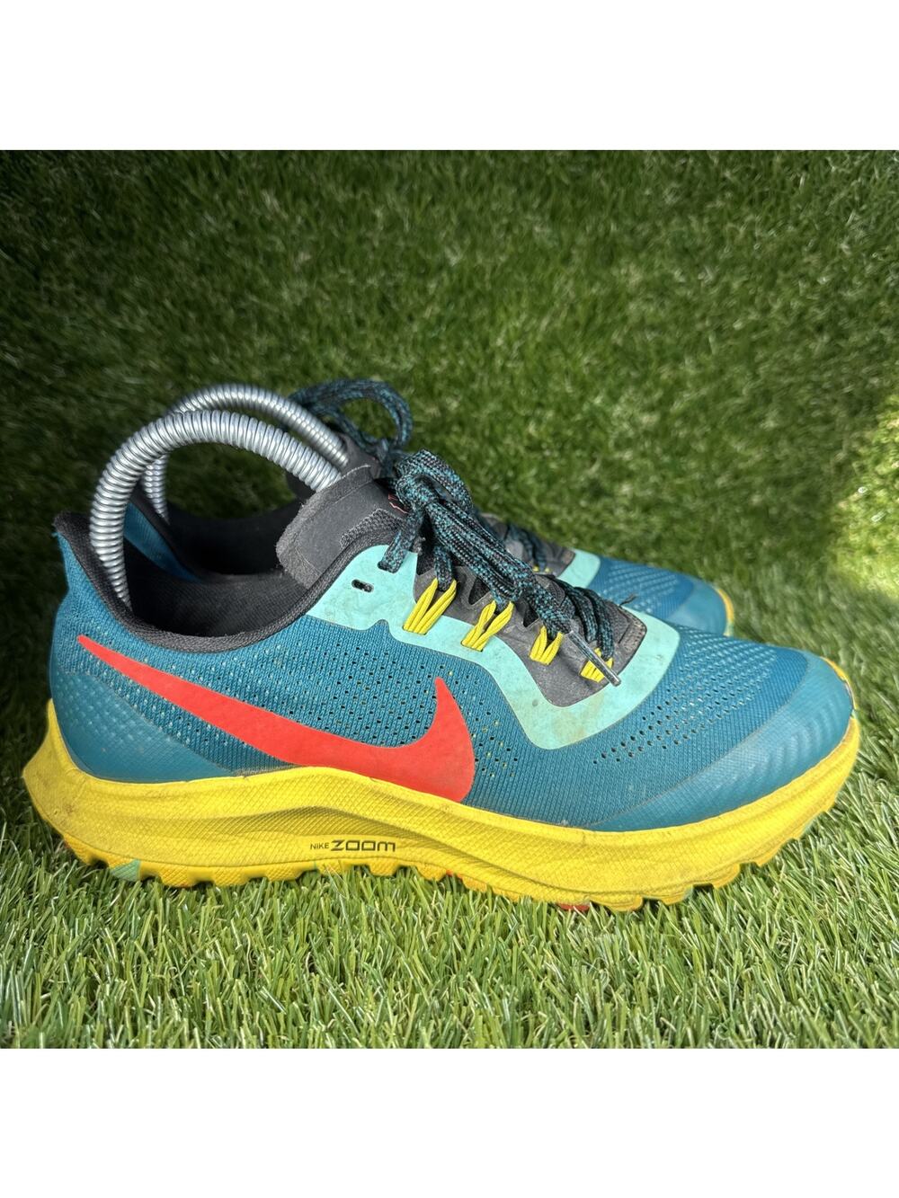Nike Air Zoom Pegasus 36 Trail Shoes Women Size 6.5 Teal Blue Sneaker AR5676-301